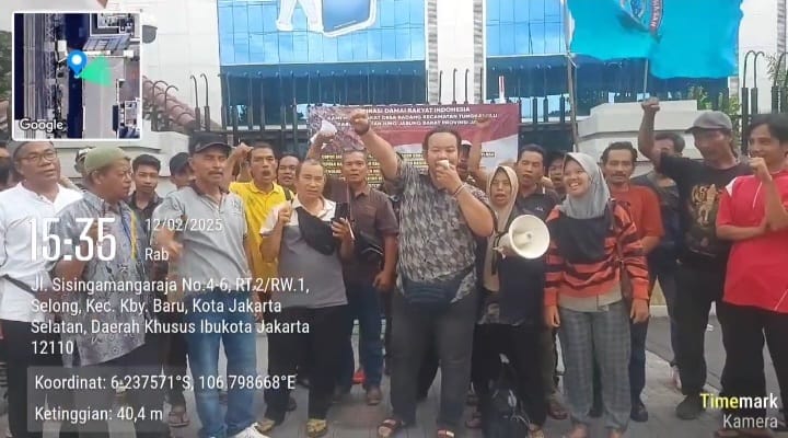 Giat Aspirasi Aksi Damai di Kantor Kementerian ATR/BPN RI Pusat Jakarta pada tanggal 10 hingga 12 Februari 2025 antara masyarakat Desa Badang, Kecamatan Tungkal Ulu, Kabupaten Tanjung Jabung Barat provinsi Jambi - Reporter M. Alfian