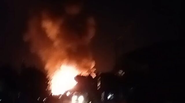 Keterangan foto: Kebakaran di RT 03 Kampung Lambing Kecamatan Muara Lawa Kabupaten Kutai Barat (Kubar) sekitar pulul 02,30 dini hari, Minggu (10/08/2025), Penulis: Johansyah