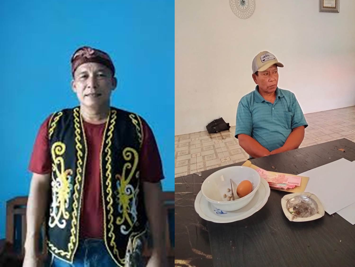 KETERANGAN FOTO: Ketua Presidium Dewan Adat (PDA) Kutai Barat, Yurang (kiri), bersama Lukas Riwanus, warga pelapor yang menindaklanjuti laporan terkait aktivitas penebangan kayu di lahan miliknya oleh pihak perusahaan PT Kedap Sayaaq. (Foto: Ist/ReportaseExpose.com ((14/10/2025). Johansyah