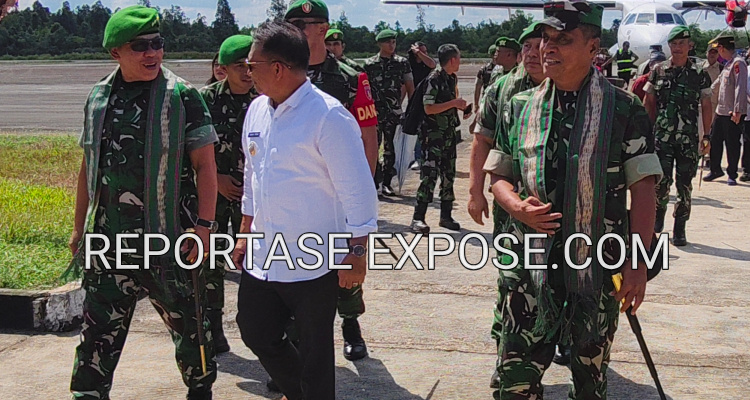 Keteraangan foto: Komandan Pusat Teritorial Angkatan Darat (Danpusterad) Letnan Jenderal TNI Mochamad Syafei Kasno (kiri) dan Wakil Bupati Kutai Barat, H. Nanang Adriani, S.PKP., M.Si, Foto Ist, Johansyah, Rabu (15/10/2025).