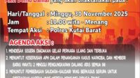 Seruan Aksi Damai Aliansi Masyarakat Anti Narkoba Kutai Barat, Jumat (28/11/2025) Penulis: Johansyah
