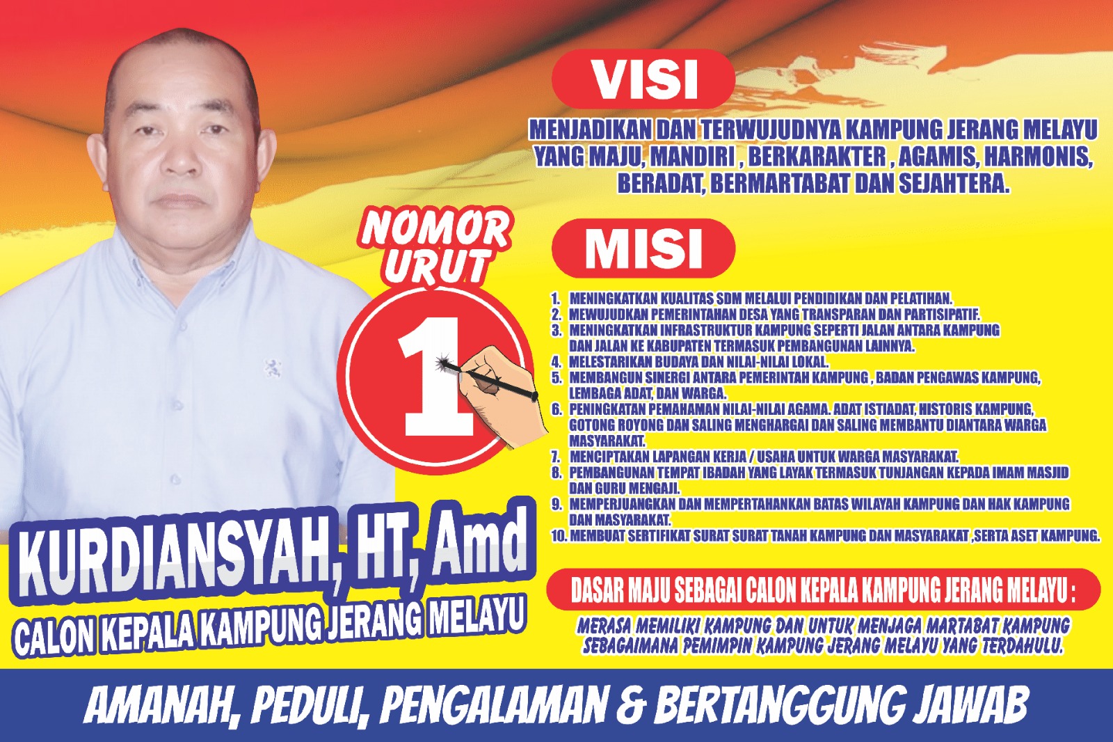 Kurdiansyah resmi terpilih sebagai Kepala Kampung Jerang Melayu, Kecamatan Muara Pahu, Kabupaten Kutai Barat, Minggu (12/4/2026). (Penulis: Johansyah)