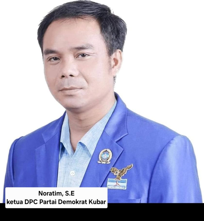 Ketua DPC Partai Demokrat Kutai Barat, Noratim, saat menyampaikan aspirasi masyarakat terkait kenaikan harga sembako, turunnya harga sawit, serta persoalan hak tanah adat.