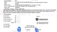 Keterangan Foto: Surat bebas yang diterbitkan Lembaga Pemasyarakatan (Lapas) Kelas IIA Tenggarong untuk terpidana kasus pertambangan, Budi Permanto, Selasa (26/5/2026).