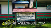 Potret SDN 011 Kampung Jerang Melayu, Kutai Barat, yang masih bergelut dengan keterbatasan sarana prasarana dan kekurangan tenaga pendidik. Penulis: Johansyah