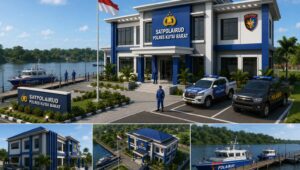 POLEMIK SKALA PRIORITAS: Ilustrasi alokasi anggaran Rp4,73 miliar untuk Pembangunan Kantor Polairud Polres Kutai Barat TA 2026. Kebijakan ini menuai sorotan publik yang menilai perbaikan akses jalan pedalaman yang rusak parah seharusnya lebih diprioritaskan.
