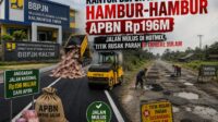Gambar Ilustrasi: Soroti Kualitas Proyek Rp196 Miliar: Kondisi pengerjaan jalan nasional ruas Simpang Blusuh - Mentiwan di Kabupaten Kutai Barat yang dikerjakan PT Trimurti Perkasa. Proyek di bawah pengawasan BBPJN Kaltim ini memicu protes warga karena melapisi hotmix baru pada jalan yang masih mulus, sementara segmen berlubang parah hanya mendapatkan penanganan tambal sulam.