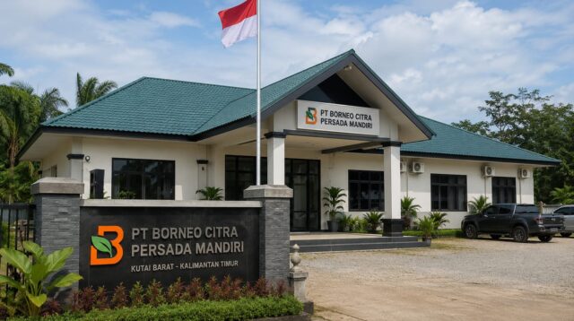 Gambar Ilustrasi: Pabrik Kelapa Sawit (PKS) PT Borneo Citra Persada Mandiri (BCPM). Pihak BCPM membantah tuduhan pencemaran sungai di Bentian Besar dan menegaskan bahwa pengelolaan limbah pabrik telah sesuai dengan SOP dan aturan lingkungan yang berlaku.