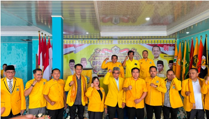SIAP EMBAN AMANAT: H. Ahmad Syaiful (H Acong) secara aklamasi kembali terpilih sebagai Ketua DPD II Partai Golkar Kabupaten Kutai Barat periode 2026–2031 pada Musda VI Partai Golkar Kubar di Barong Tongkok, Sendawar, Minggu (23/8/2026).